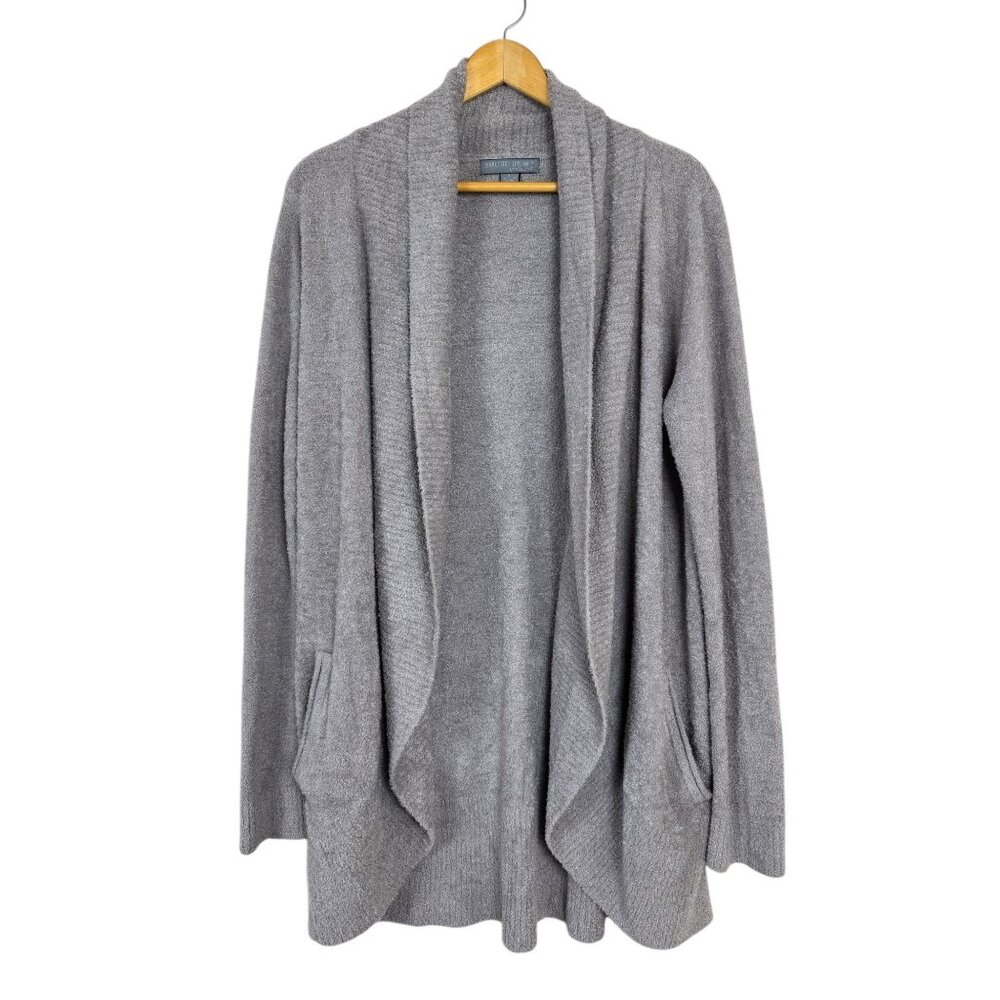 Barefoot Dreams CozyChic Lite Circle Cardigan Tan Chenille Size Lrg Loungewear